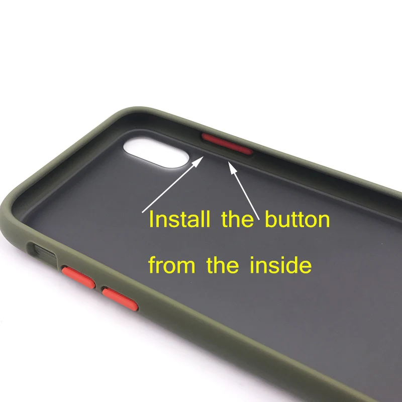 For iPhone Individual buttons contrast frosted case for DIY universal botton iphone 11 Pro Max X XR 7 8 Plus armor | Мобильные