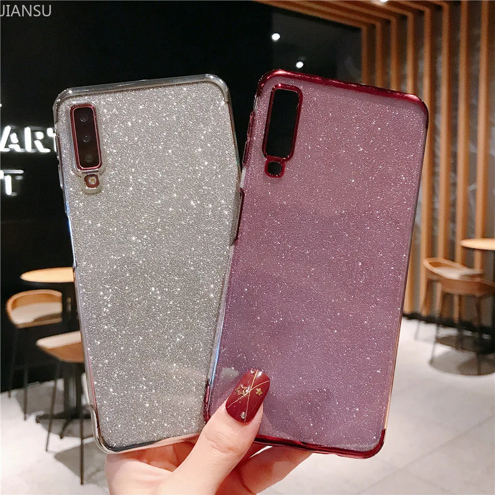 Блестящий блестящий чехол для Samsung Galaxy M30 A40S A10 A20 A70 A50 A60 A20E A40 2019 Note 8 9 S8 S9 S10 Plus S7