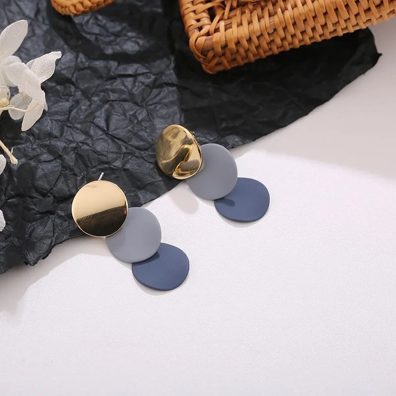 

2020 New Vintage Clip On Earrings For Women Statement Geometric Round Dangle Drop Earring 2020 Female Wedding Fashion Jewelry