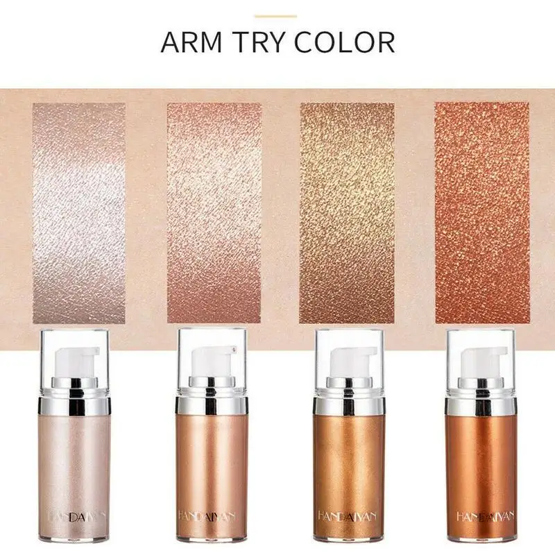 Блеск для тела жидкий мерцающий осветитель хайлайтер Осветляющий тональный крем