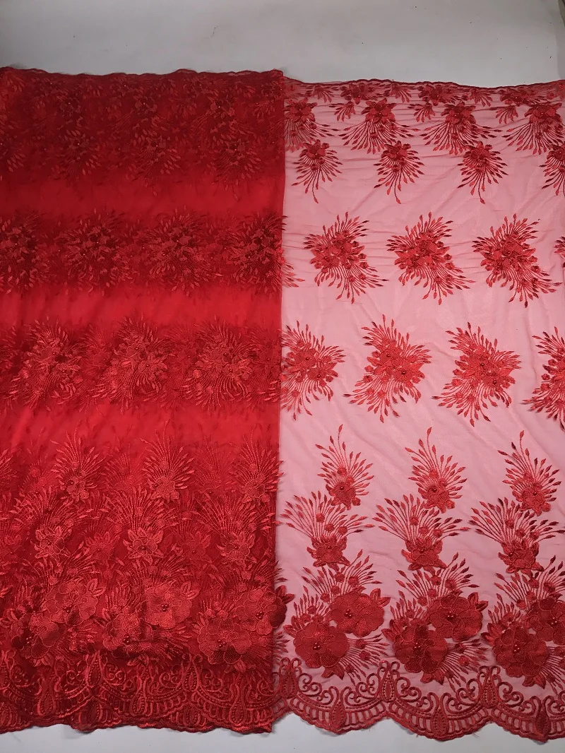 

African lace fabric 2019 high quality Embroidered lace fabric Wholesale french tulle lace fabric for african dress LOUMN039