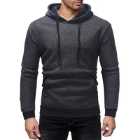 2021 autumn winter high quality mens solid color hooded slim fit fleece warm long sleeve mens hoodie