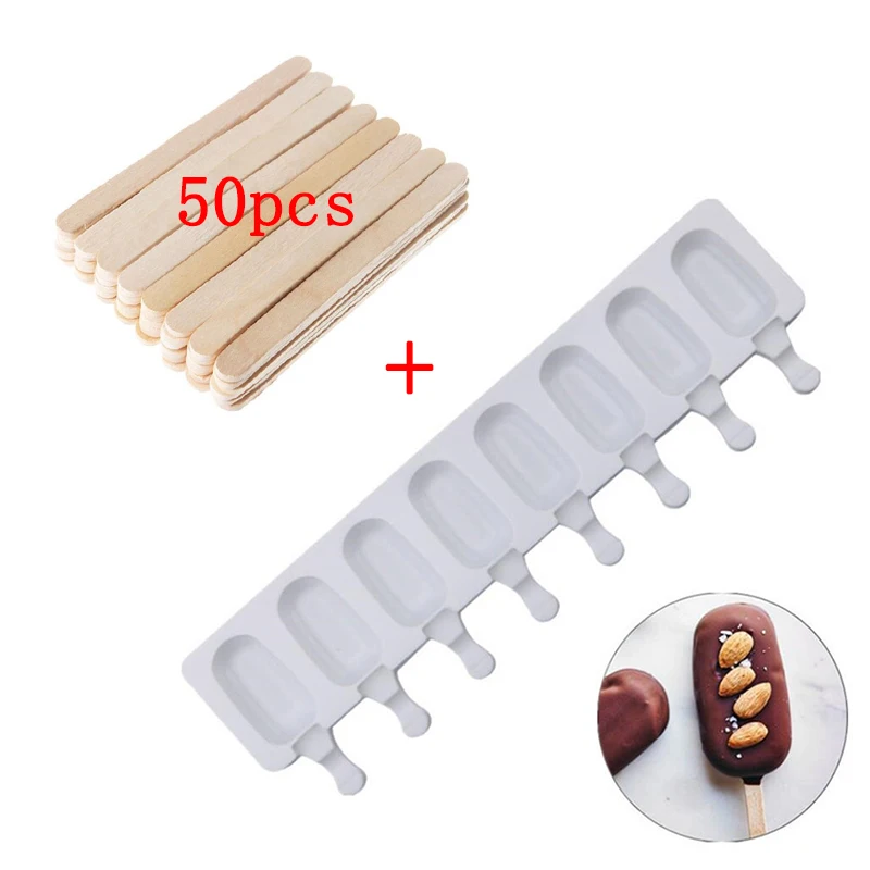 Силиконовая форма для мороженого 8/4 ячеек большого размера льда изготовления