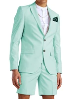 summer classic mens suit thin refreshing pure color regular beach pool party can be customized jacket shorts