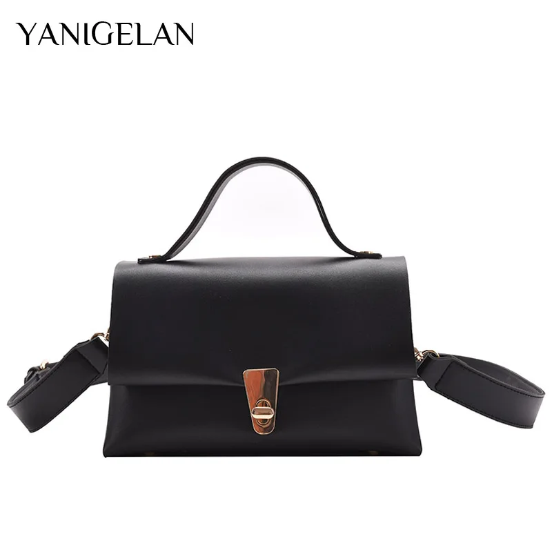 

YANIGELAN Solid Color Small Square Bag For Women Leather Messenger Pack Multi-Pocket One-Shoulder Handbag 2021 Sac A Mains Femme