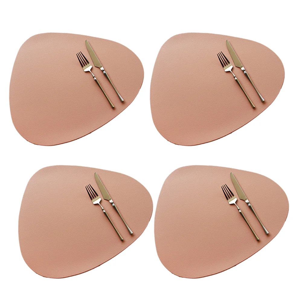

4PCS Triangular Insulation Placemat Non-slip Tablecloth Waterproof Washable Desktop Decorations And Accessories