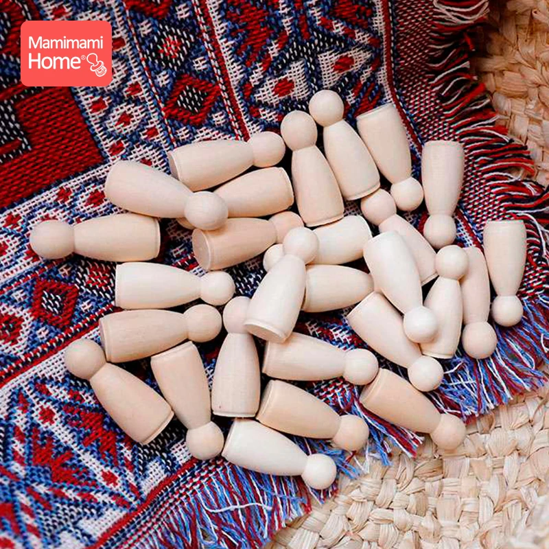 50 шт. 35 мм 43 65 колышки для кукол из твердых пород дерева естественные