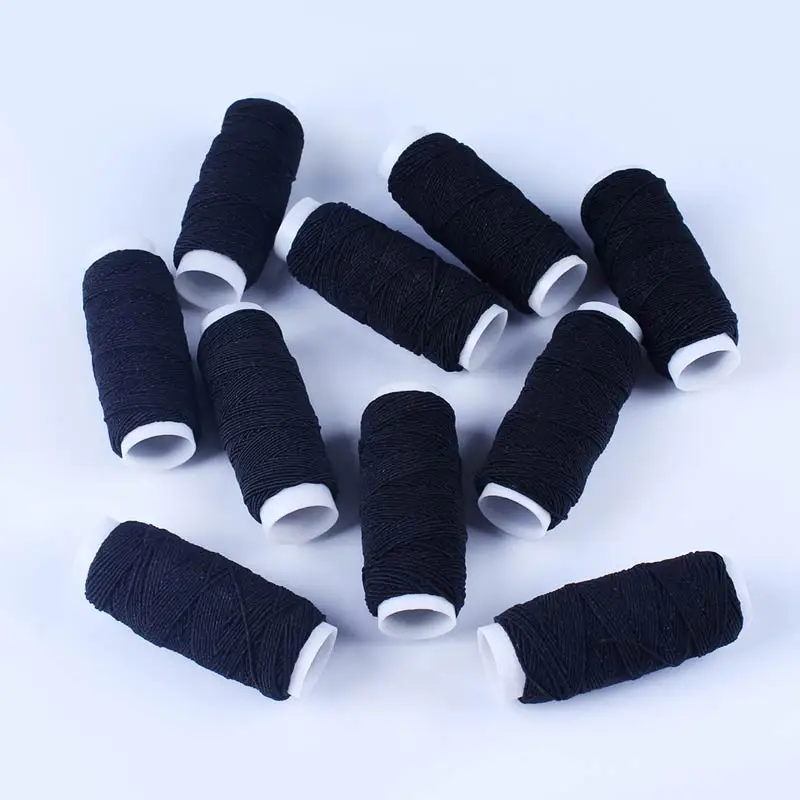 Оптовая продажа черный эластичный телефон 10 рулонов/набор набор ниток для