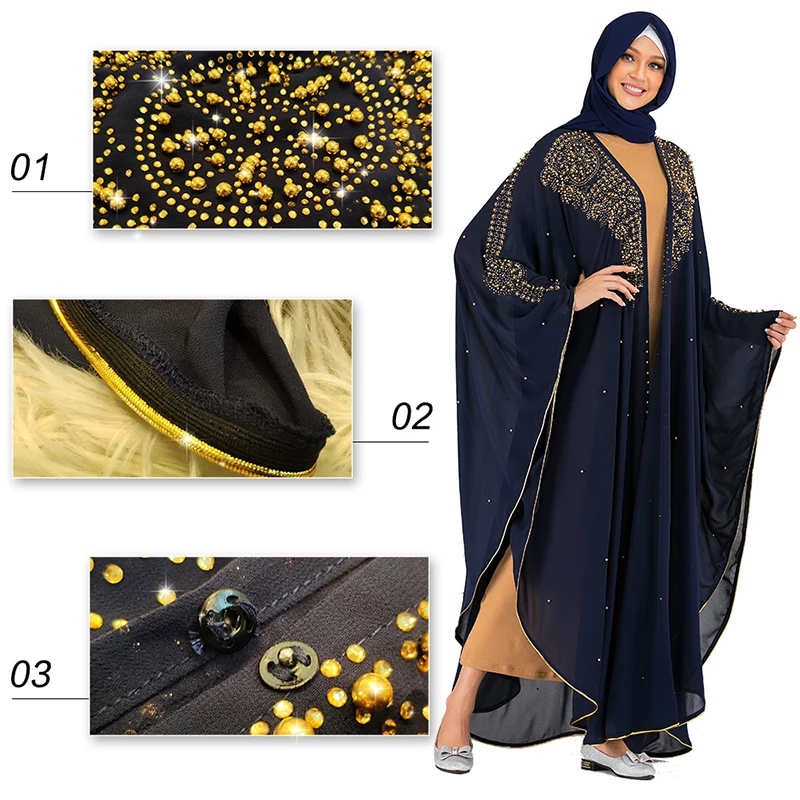 

Open Dubai Abaya Kimono Cardigan Muslim Hijab Dress Turkish Islamic Clothing For Women Kaftan Caftan Robe Djelaba Femme Niqab