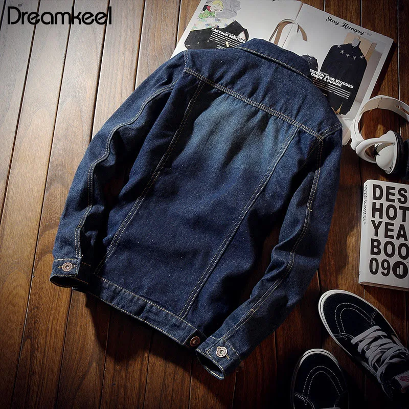 Мужская джинсовая куртка ковбойская модная Весенняя верхняя одежда уличная