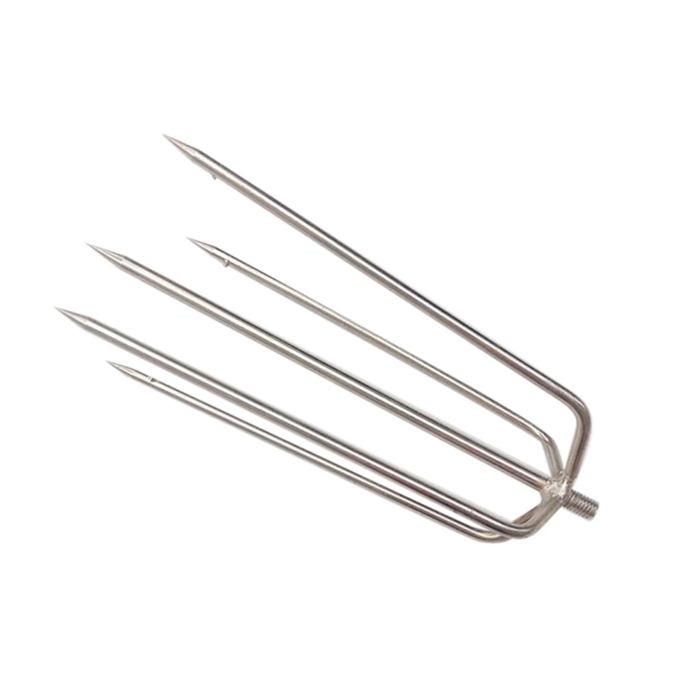 21cm 9cm Stainless Steel Fishing Tools Prong Serrated Harpoon Fish Fork Fishing Ice Crusher Drill Fishing Tackle Fishing Tool Accessories - Цвет: 21cm 9cm