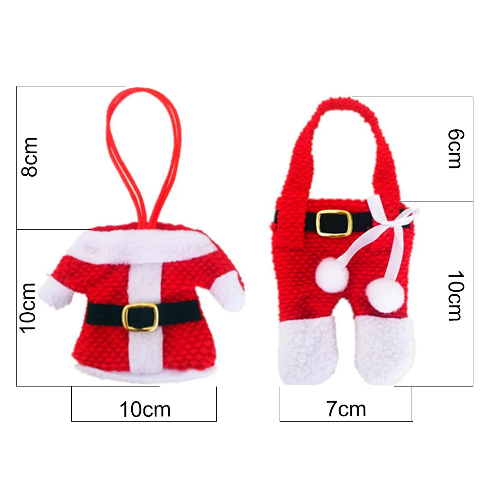 Рождественские украшения для одежды набор ножей и вилок столовых приборов чехлы