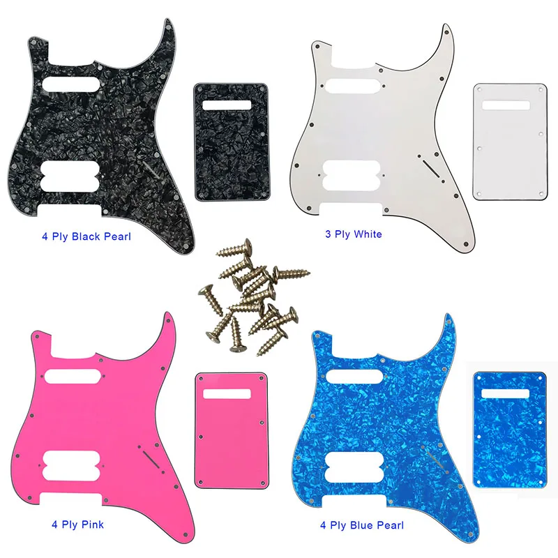 

Xinyue Parts - For FD US 72' 11 Screw Hole Standard Strat Player Humbucker Hs Guitar Pickguard & Back Plate Scratch Plate
