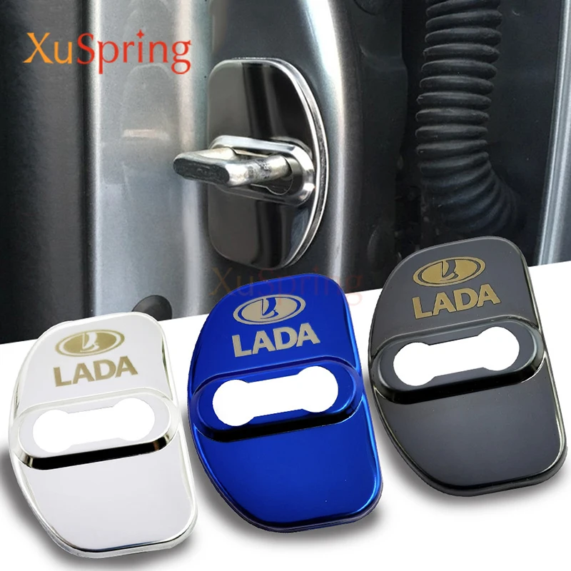 

Door Lock Cover Case 4pcs for LADA Granta XRAY NIVA Vesta XCODE Riva Stainless Steel Car Accessories