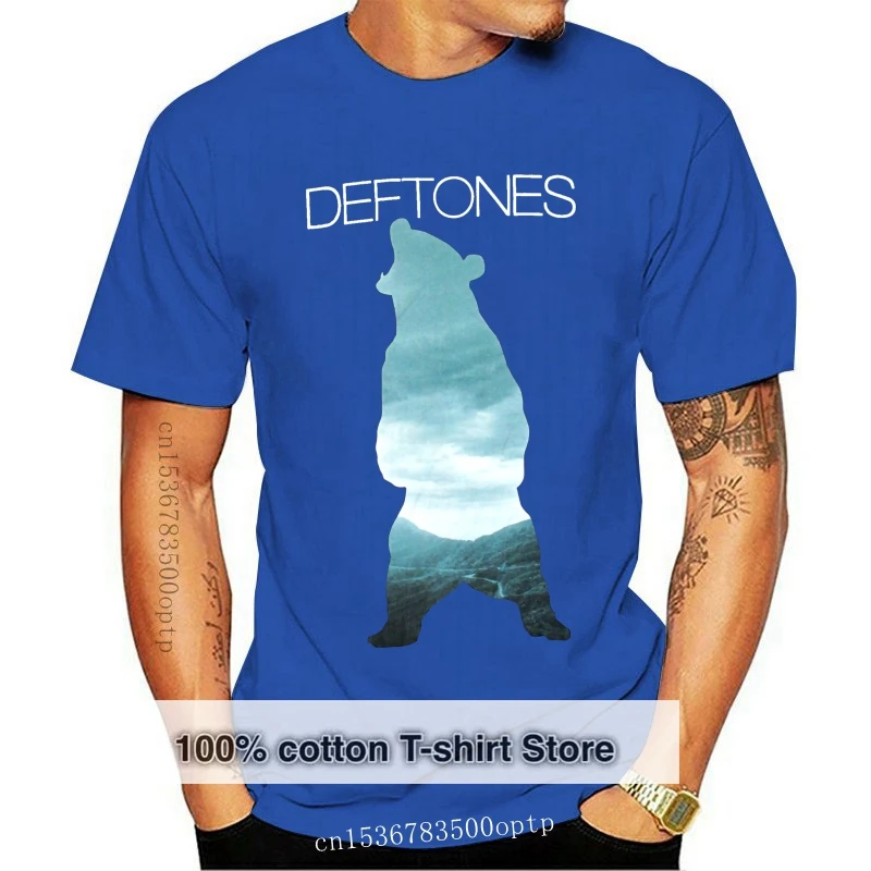 

Черная футболка с изображением медведя Deftones, новая Удобная футболка