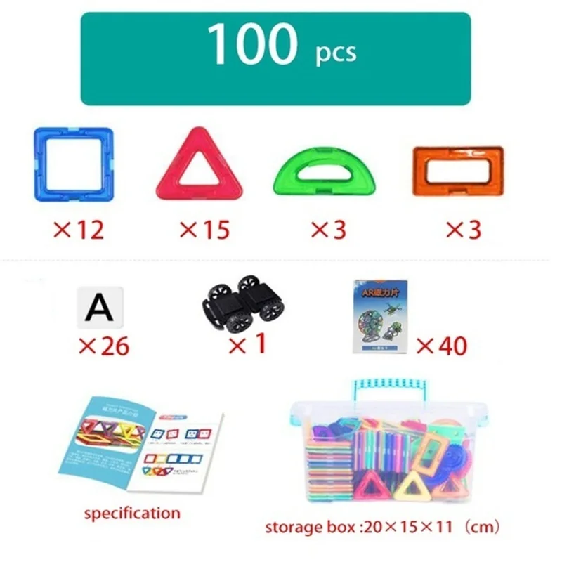 Новые игрушечные строительные блоки с магнитной черепицей (55 шт. и 100 шт.) подарок