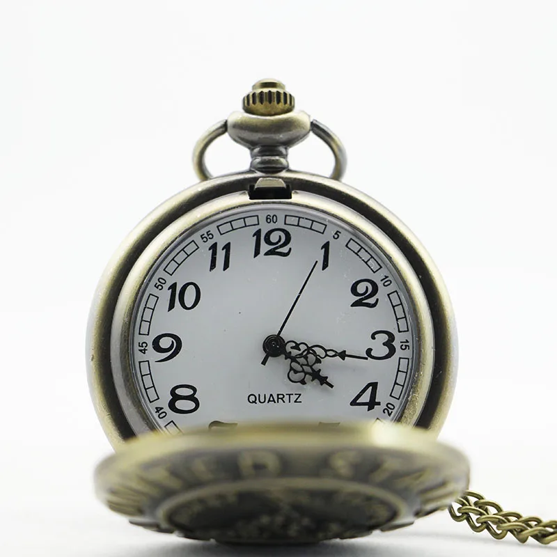 Никогда не забывайте историю Ветеран США бронзовые карманные часы в ретро стиле