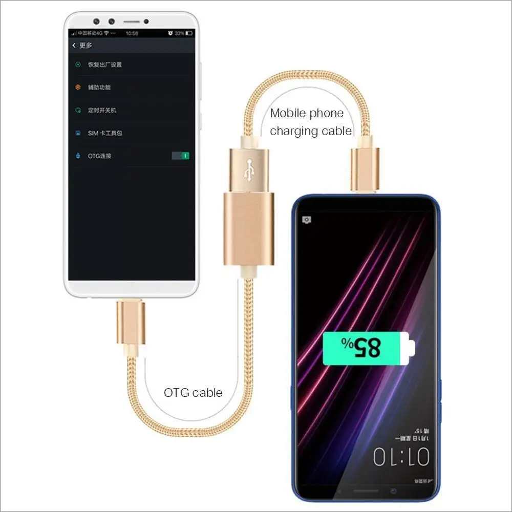 Top Micro USB к 2 0 OTG кабель для передачи данных Android Samsung F|Кабели мобильных телефонов| |