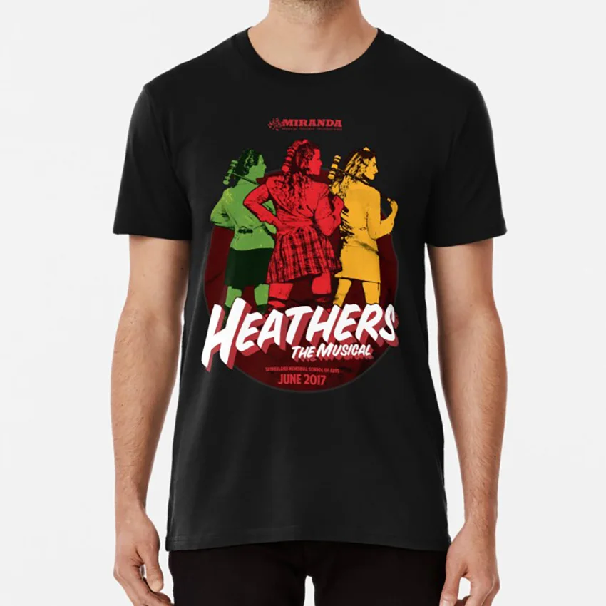 Черный Музыкальная футболка MMS Heathers музыкальная Миранда - Цвет: Черный