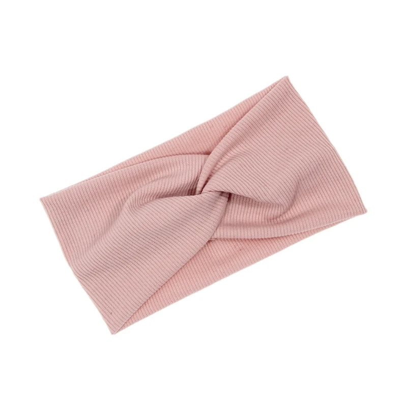 Женская однотонная повязка на голову Трикотажная хлопковая аксессуары для волос