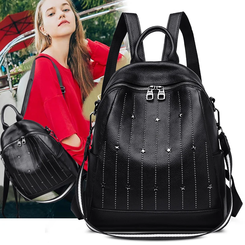 Новый кожаный рюкзак YILIAN-стильный повседневный из воловьей кожи с высокой