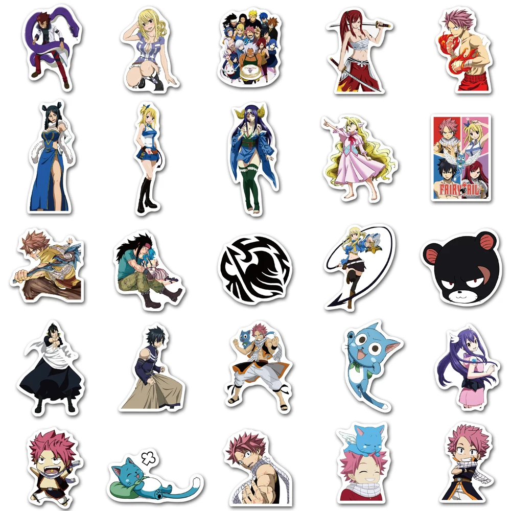 10/30/50PCS Japanese Anime Fairy Tail Stickers Waterproof Skateboard Luggage Motorcycle Laptop Graffiti Sticker Kids Toys images - 6
