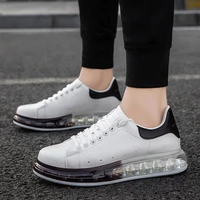 stylish skateboarding shoes unisex classic white shoes men women leisure waterproof air cushion skateboard shoes flat sneakers