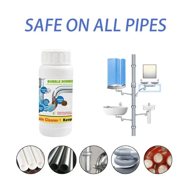 Бытовое средство для дноуглубления труб универсальное быстрое вспенивание без