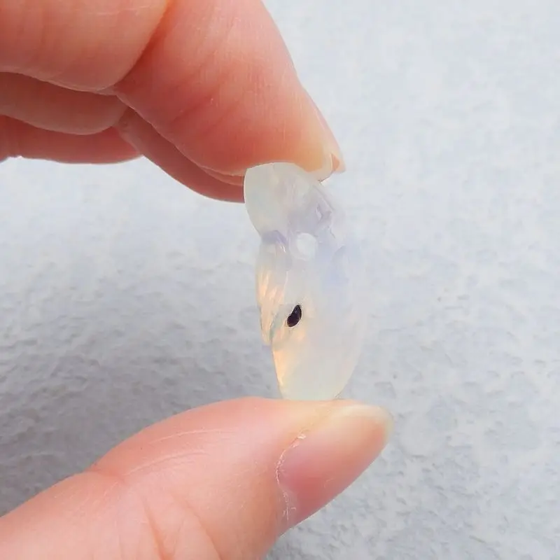 Support For Custom Opalite Handmade Animal Wolf Head Fashion Pendant Bead 25x19x11mm 4g