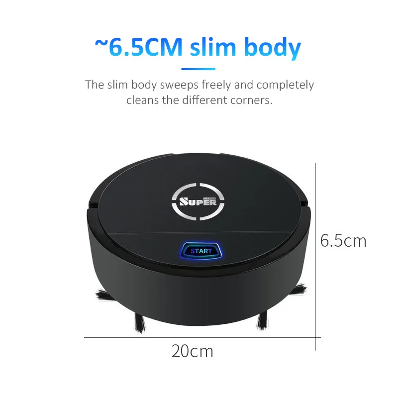 

Robot Vacuum Cleaner Robot Vacuum Cleaner Sweep&Wet Mop Simultaneously for Hard Floors&Carpet Run Dust Sterilize Smart Planned