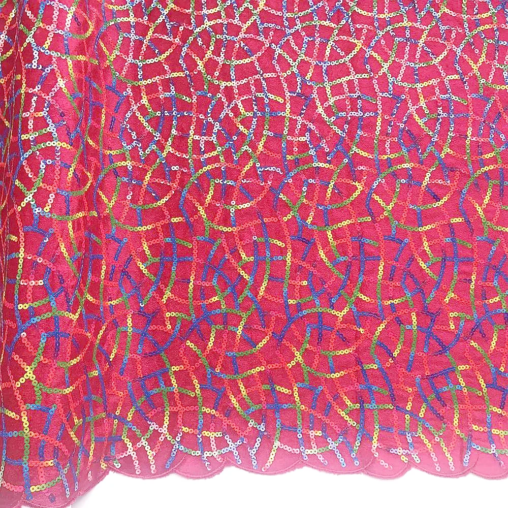 Новое поступление 2020 бархатная Тюлевая ткань кружево с блестками африканская