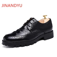 british style platform brogues business leather shoes elegant zapato formal party mens wedding shoe top quality mans shoes
