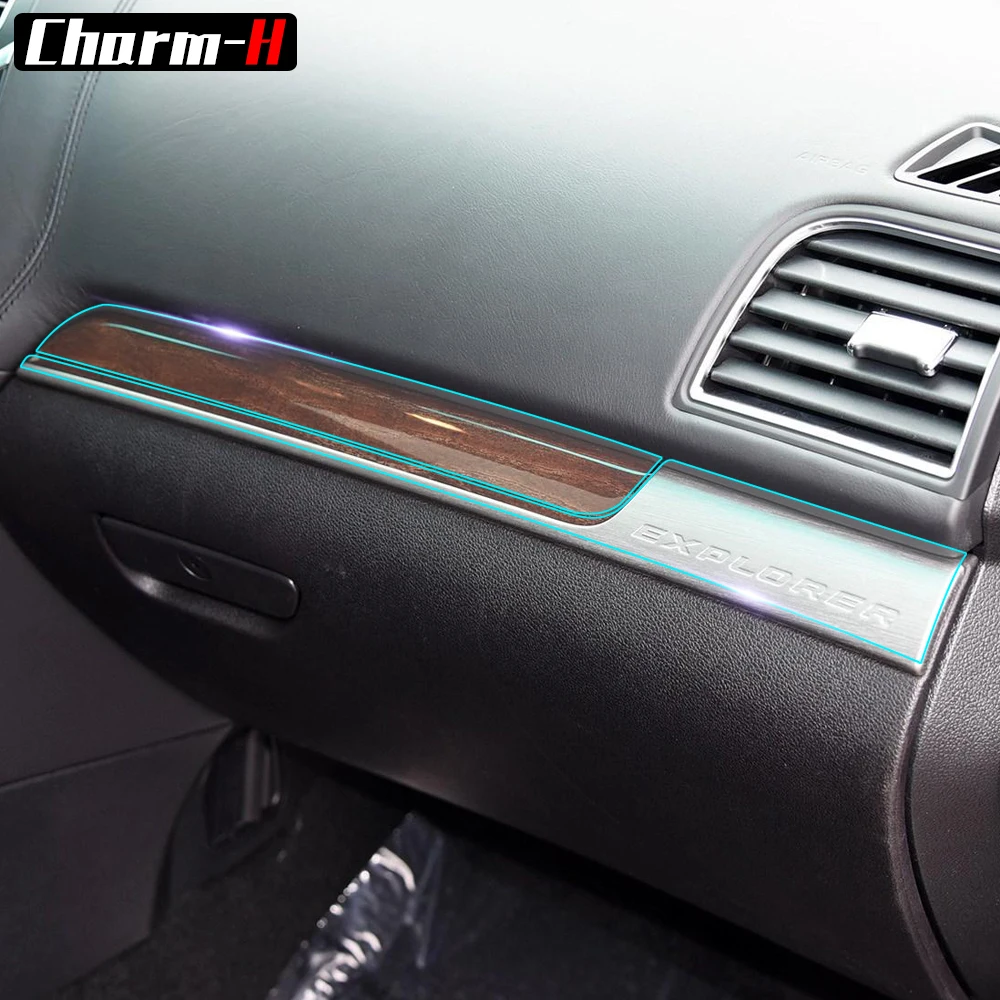 Car Styling Invisible Center Console Steering Wheel Gear Shift Transparent Protective Film for Ford Explorer 2017 Accessories | Автомобили