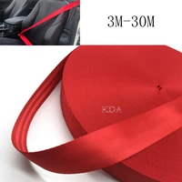 auto 3m 30m red strengthen seat belt webbing fabric racing car modified seat safety belts harness straps standard certified