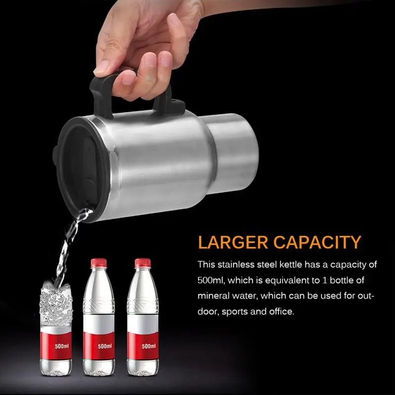 12 в 500 мл автомобильный чайник для сохранения воды с кабелем прикуривателя чашка