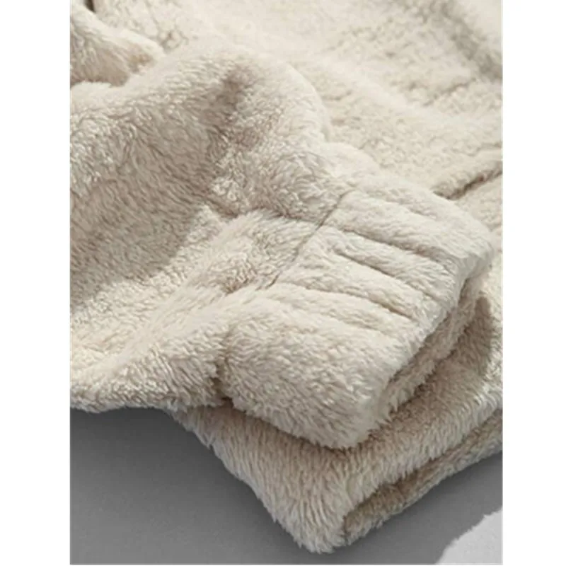 Зимняя одежда для мужчин и женщин толстый теплый пуловер верхняя меховая