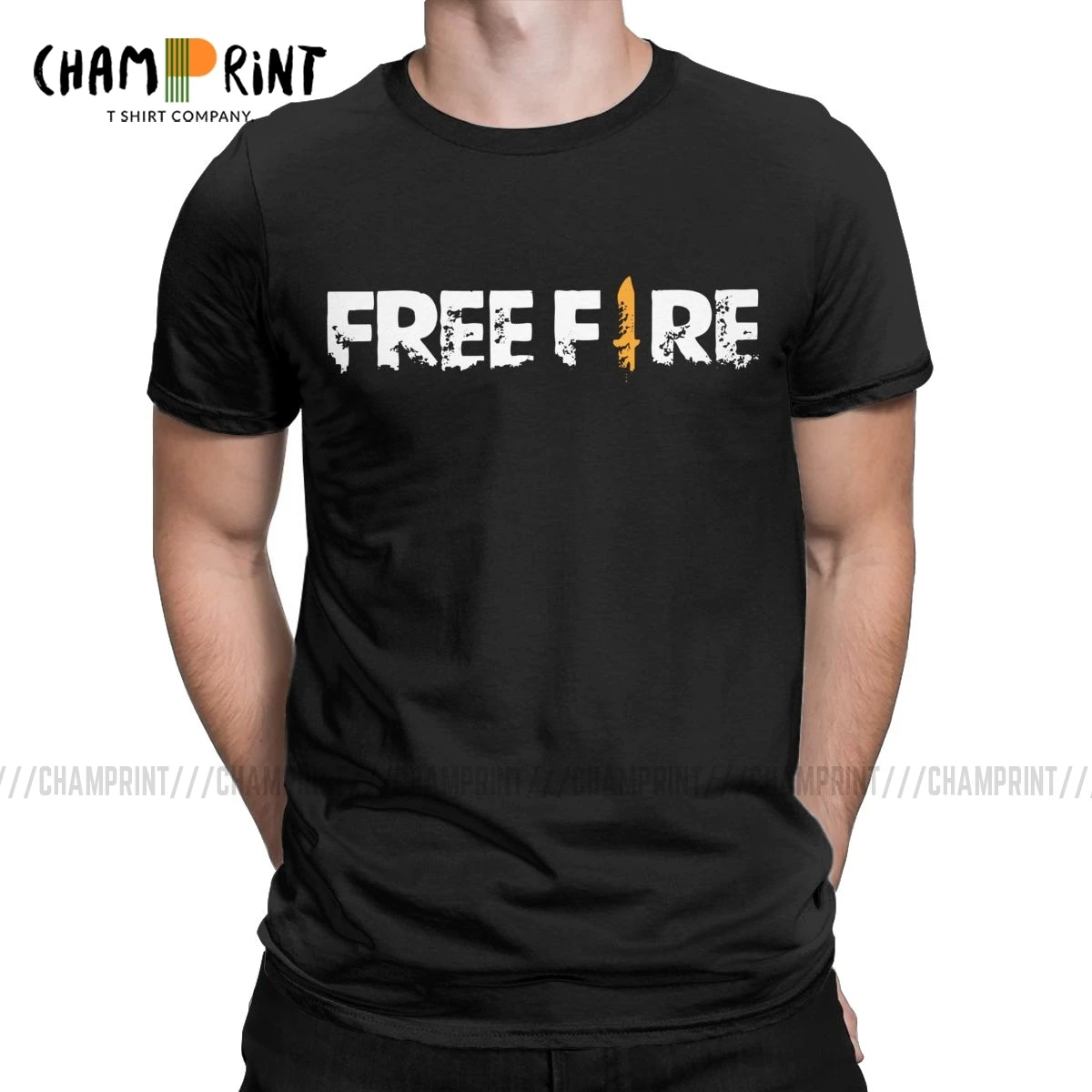 Men Free Fire T Shirt Freefire Shooting Game Pure Cotton Clothing Fashion Short Sleeve Crewneck Tees Adult T-Shirts | Мужская одежда