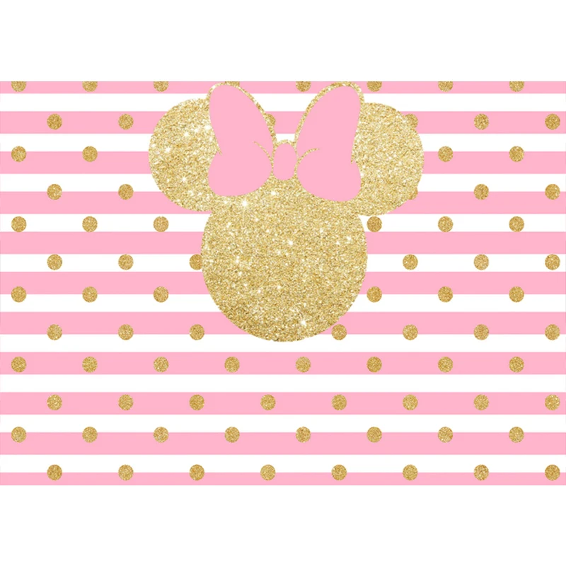 Pa&ntilde;o de Minnie de Disney para fiesta de cumplea&ntilde;os, decoraci&oacute;n Interior de pared con decoraci&oacute;n de retrato, p&oacute;ster, regalo para ni&ntilde;a, estudio fotogr&aacute;fico-2