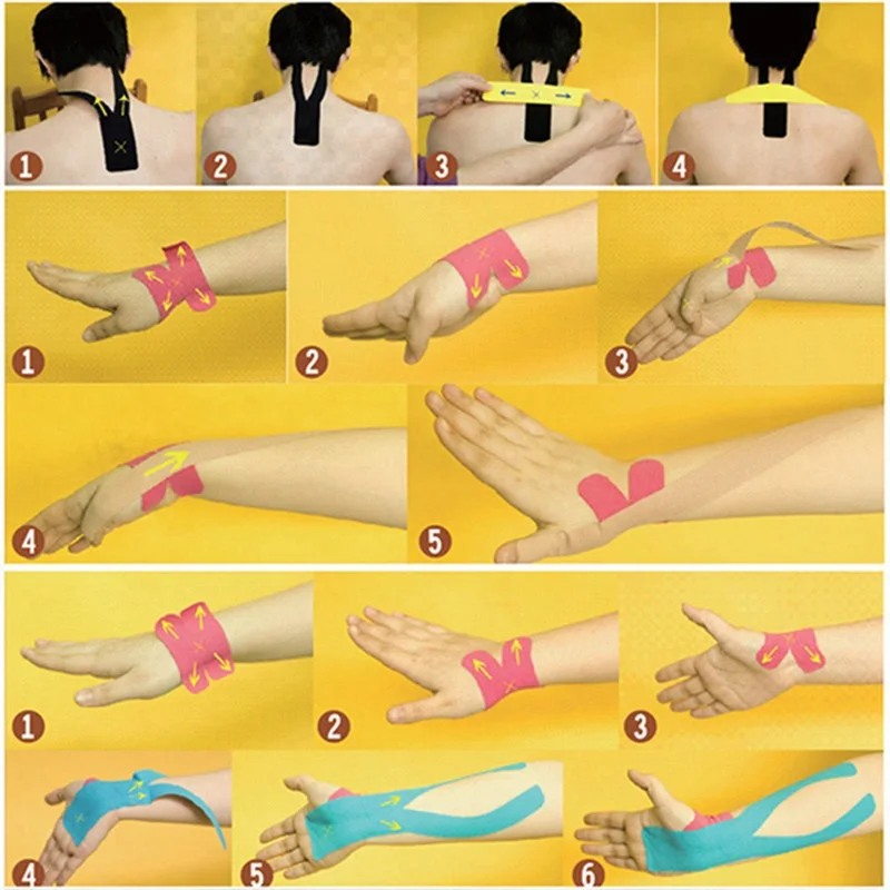 Кинезиологическая лента Атлетическая терапии Спорт восстановление обвязочная