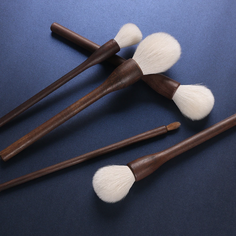 Набор кистей для макияжа BEILI натуральная древесина грецкого ореха контур пудры 5