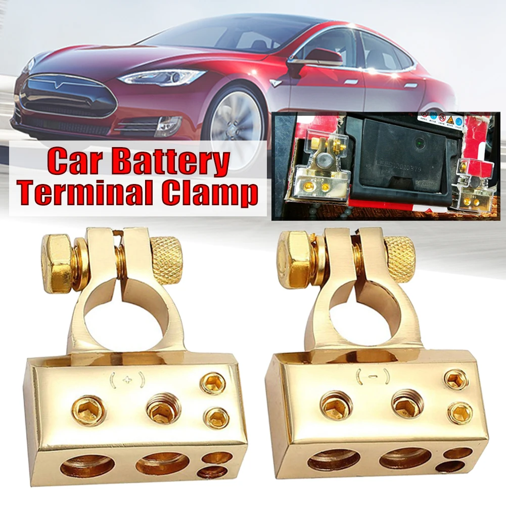 2 шт. автомобильный положительный зажим клеммы отрицательного аккумулятора с 4
