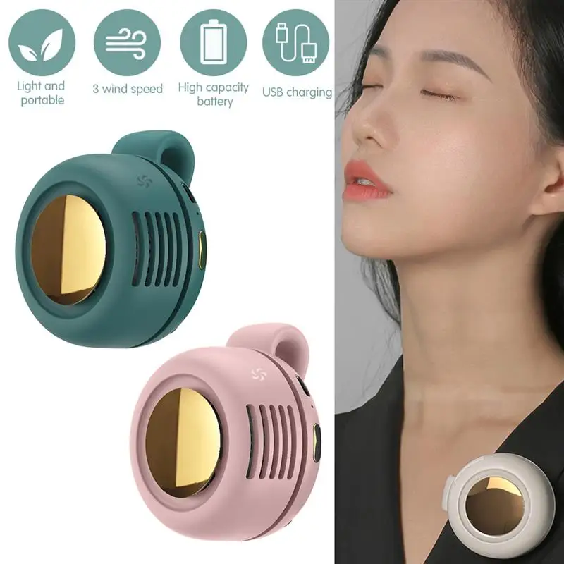 

Portable USB Fan Clip-On Collar Type Rechargeable Cooling Mini Desk Fan 360 Degree Rotation Adjustable Clip-On Handheld Fan