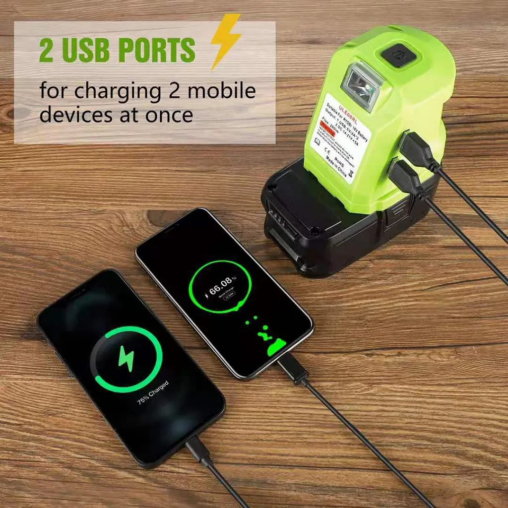 Адаптер зарядного устройства для аккумулятора Ryobi One + # P743 PSK005 PBP2003 P107 со