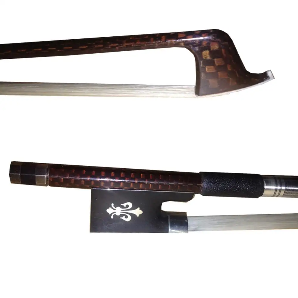 Высокое качество 4/4 размер Алмаз углеродного волокна скрипки Лук эбеновая