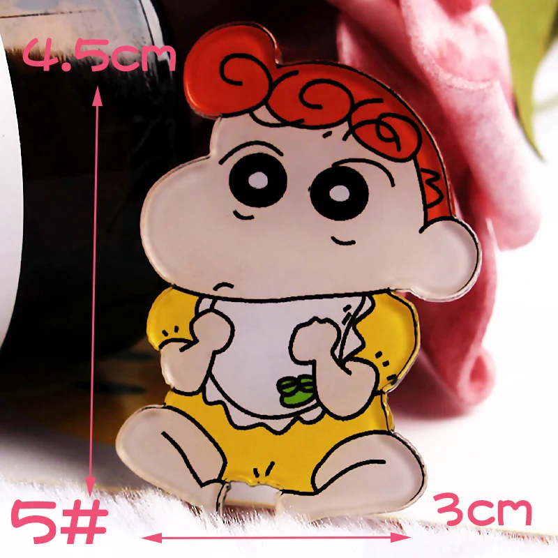 1 шт. Crayon Shin-chan мультфильм демон значки на одежду акриловые значки Kawaii значки на рюкзак булавка брошь значок Y13 - Color: Y13-5