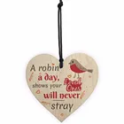 Памятный день Robin, семья для подслушивания, мама, папа, Нан, Grandad, любовь, значок, сердца, подарок, Рождество, украшения для дома сделай сам