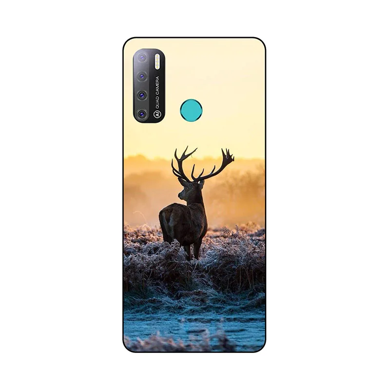

Phone Case For Tecno Pouvoir 4 Pro Pouvoir4 LC7 Soft TPU Relief Silicone Case Animal Cat Cover Coque