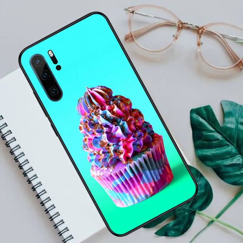 

Cupcake Food colorful dessert cute Phone Case For Huawei P40 P20 P30 lite Pro P Smart 2019 Mate 40 20 10 Lite Pro Nova 5t