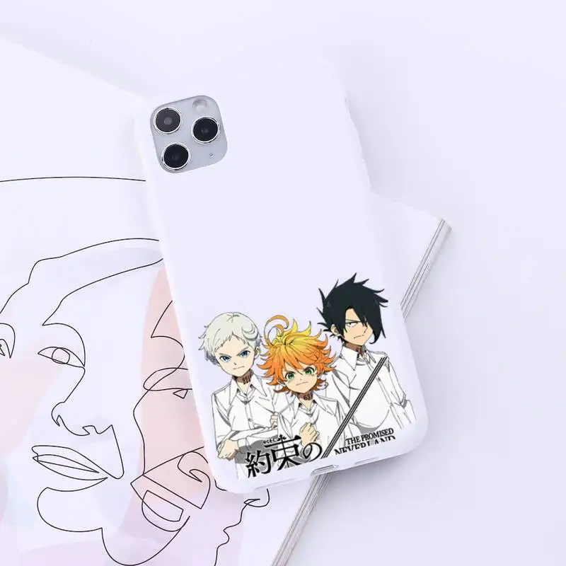 

Japan anime The Promised Neverland Phone Case Candy Color for iPhone 6 7 8 11 12 s mini pro X XS XR MAX Plus