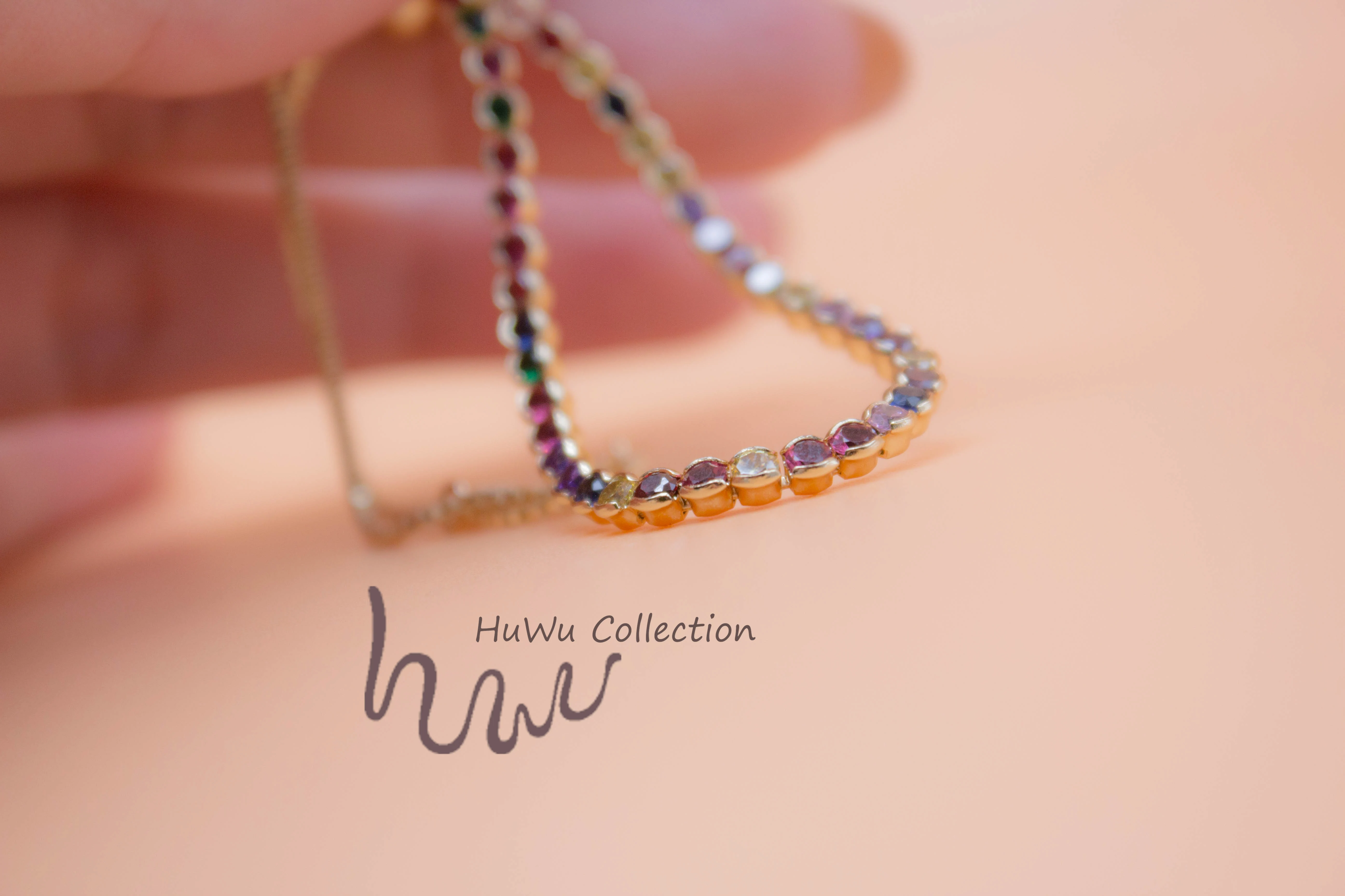 Женский красочный регулируемый браслет в Радужном стиле с цирконами медная цепь